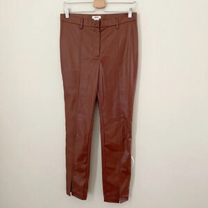 Jason Wu Faux Leather Pants Brown Sz Small